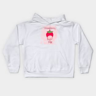 Strawberry Milk Cow, Strawberry Milk Pet Kids Hoodie